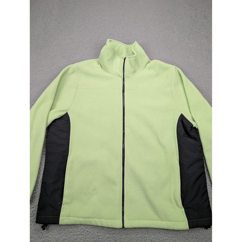 Athletic Works Jacket Womens 2X Apple Green Fleece Full Zip Mock Neck Plus - Picture 2 of 15